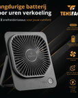 Tensfact oplaadbare mini ventilator - Grijs Tensfact.com