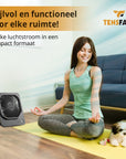 Tensfact oplaadbare mini ventilator - Grijs Tensfact.com