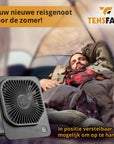 Tensfact oplaadbare mini ventilator - Grijs Tensfact.com