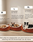 Hondenmand terracotta L wasbaar zachte ribstof mand voor hond Woolart Tensfact.com