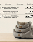 Woolart Hondenmand - Luxe Hondenkussen - Kattenmand - Sprit Beige Maat L Tensfact.com