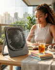 Tensfact oplaadbare mini ventilator - Grijs Tensfact.com