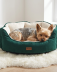 Woolart Hondenmand - Luxe Hondenkussen - Kattenmand - Groen Maat M