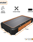 Tensfact® Solar Powerbank 36000 mAh Wireless Charger - Orange TensDesigns