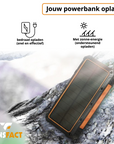 Tensfact® Solar Powerbank 36000 mAh Wireless Charger - Orange TensDesigns