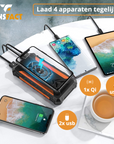 Tensfact® Solar Powerbank 36000 mAh Wireless Charger - Orange TensDesigns