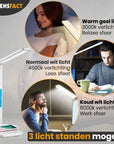Led bureaulamp met draadloos oplader Tensfact® Wit TensDesigns