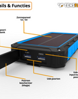 Tensfact Solar Powerbank 36000 mAh