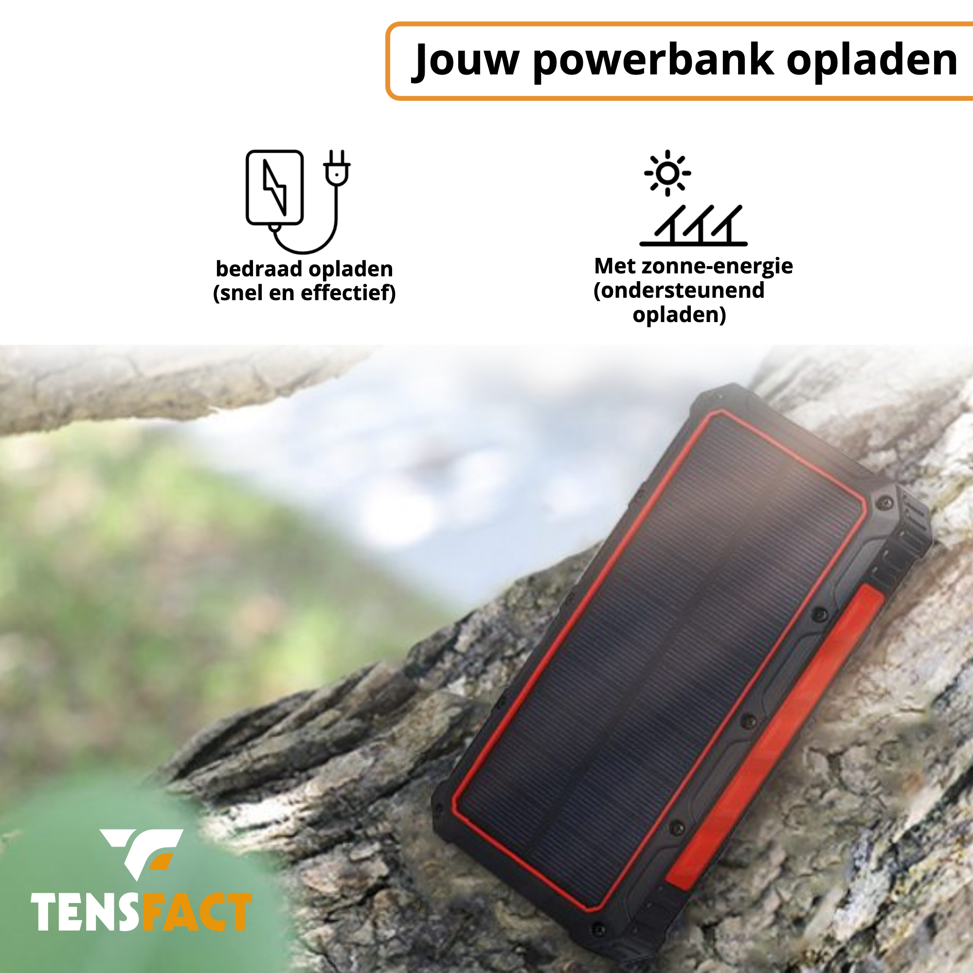 Tensfact Solar Powerbank 36000 mAh