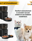 Tensfact Automatische Voerbak voor Kat of Hond met Full HD Camera