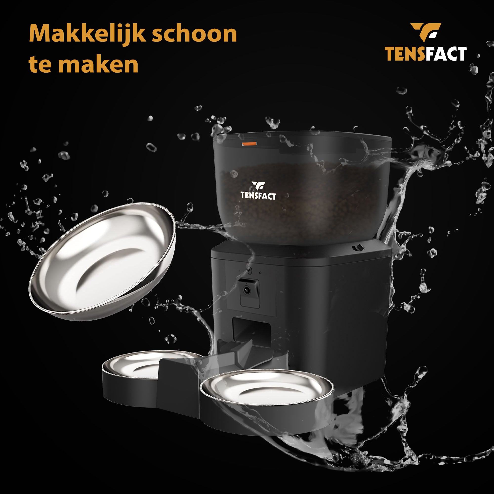 Tensfact Automatische Voerbak voor Kat of Hond met Full HD Camera Tensfact.com