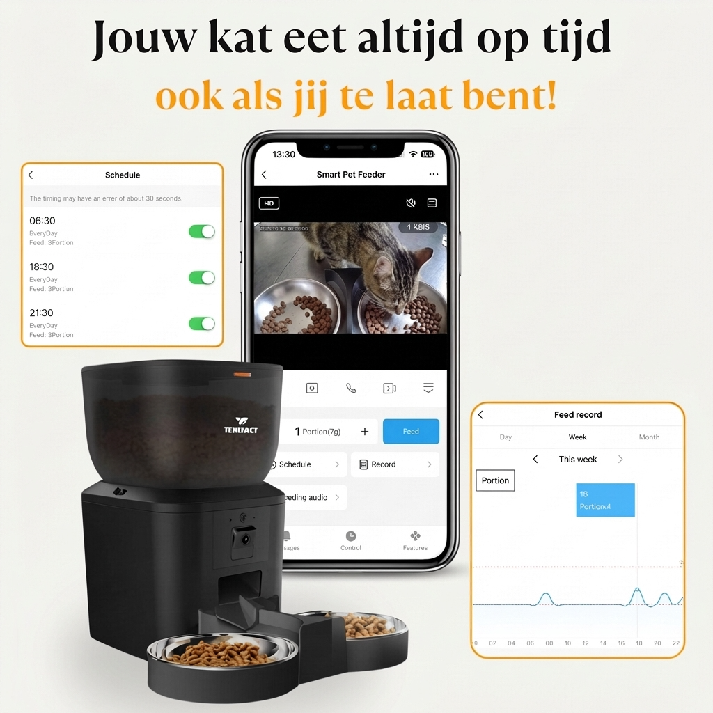 Automatische voerbak: Nooit meer stress over voedertijd! Tensfact.com