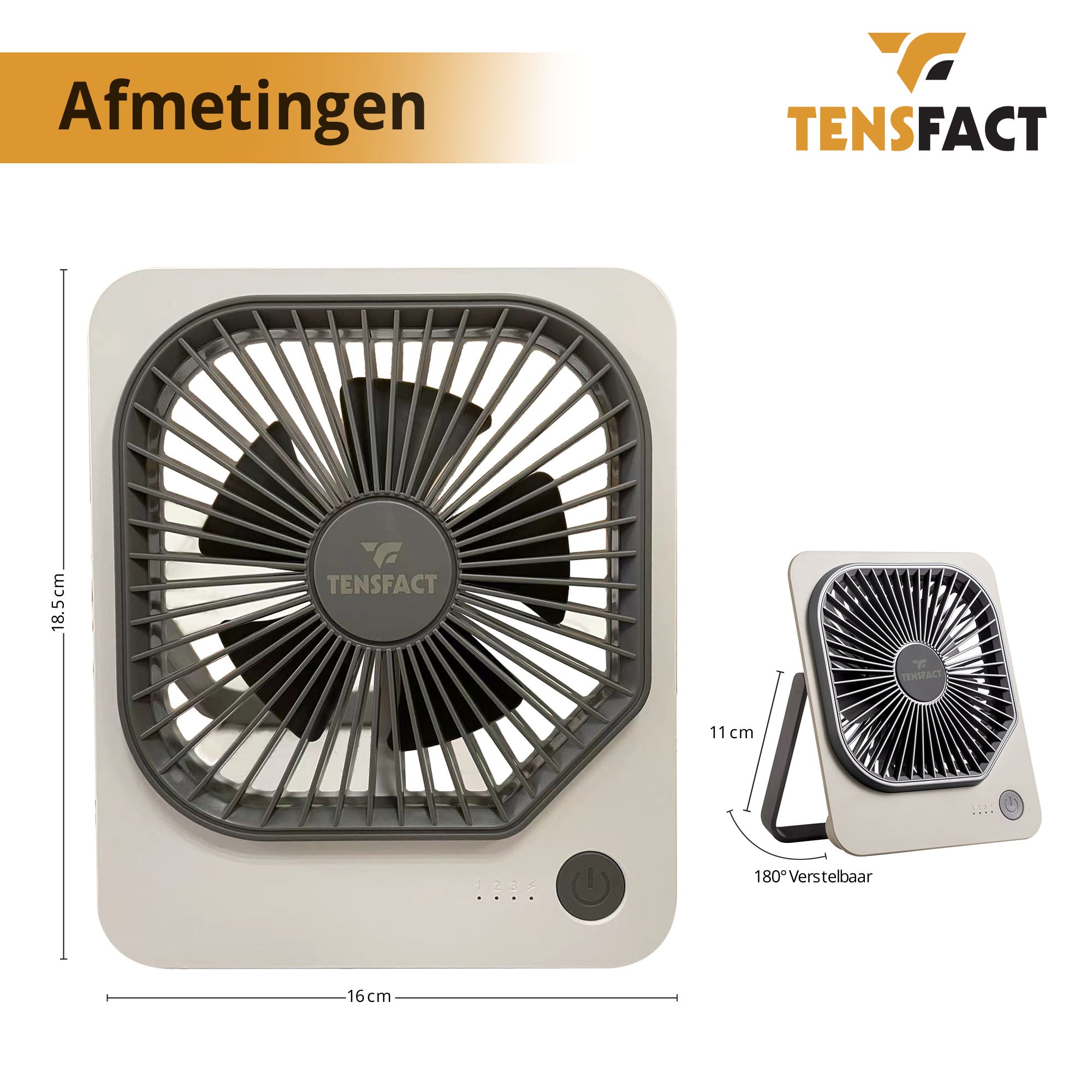 Tensfact oplaadbare mini ventilator Tensfact.com