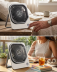 Tensfact oplaadbare mini ventilator - Tafelventilator Tensfact.com