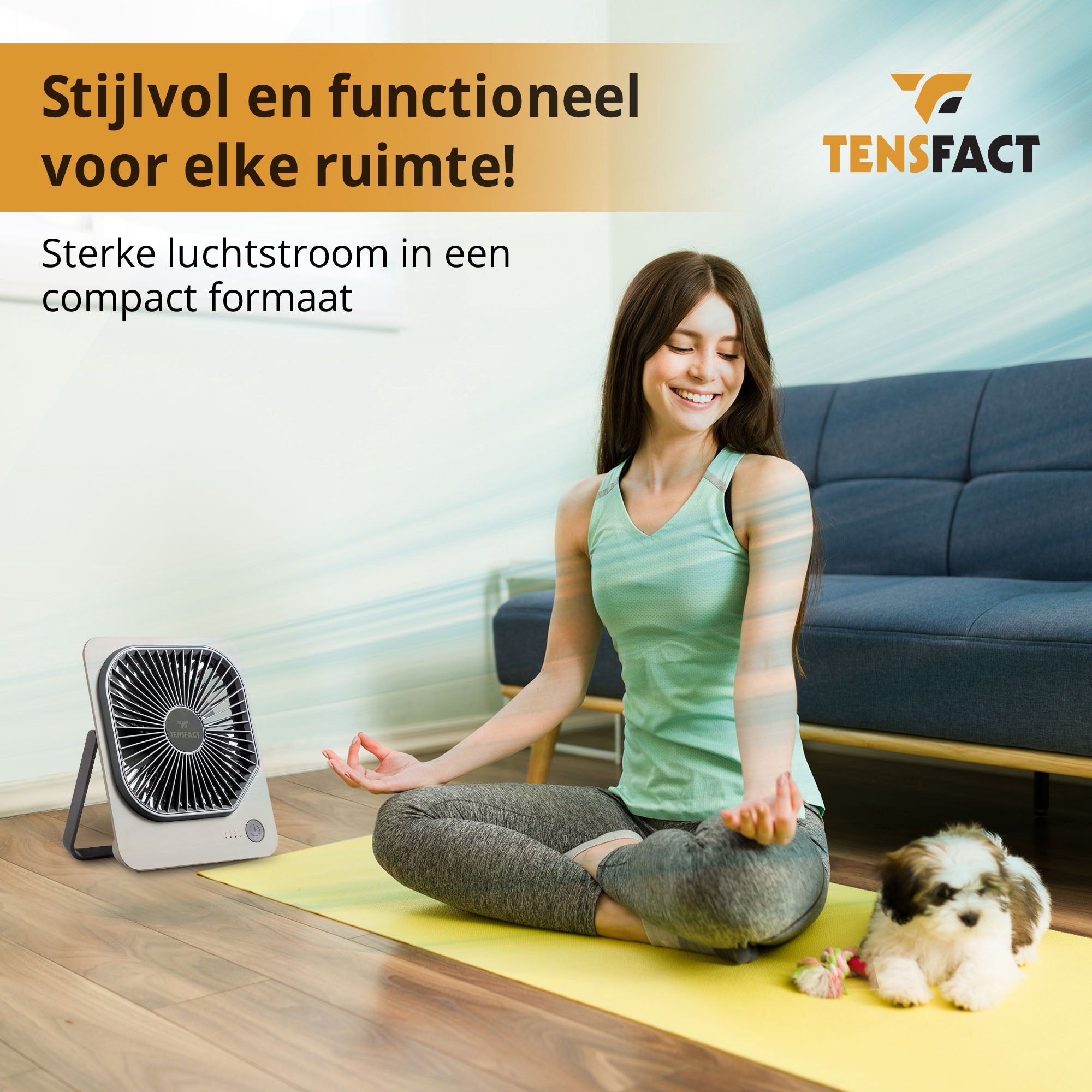 Tensfact oplaadbare mini ventilator Tensfact.com