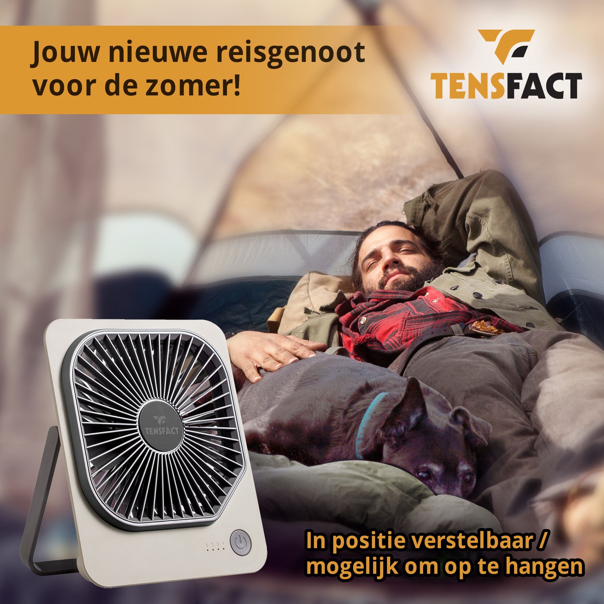 Tensfact oplaadbare mini ventilator Tensfact.com