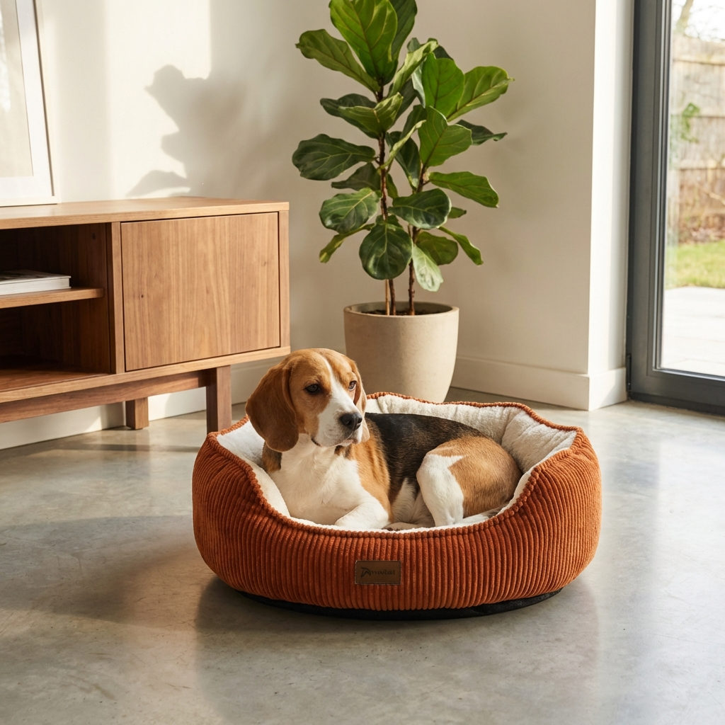 Hondenmand - Luxe hondenkussen - Legend Terracotta maat L Tensfact.com
