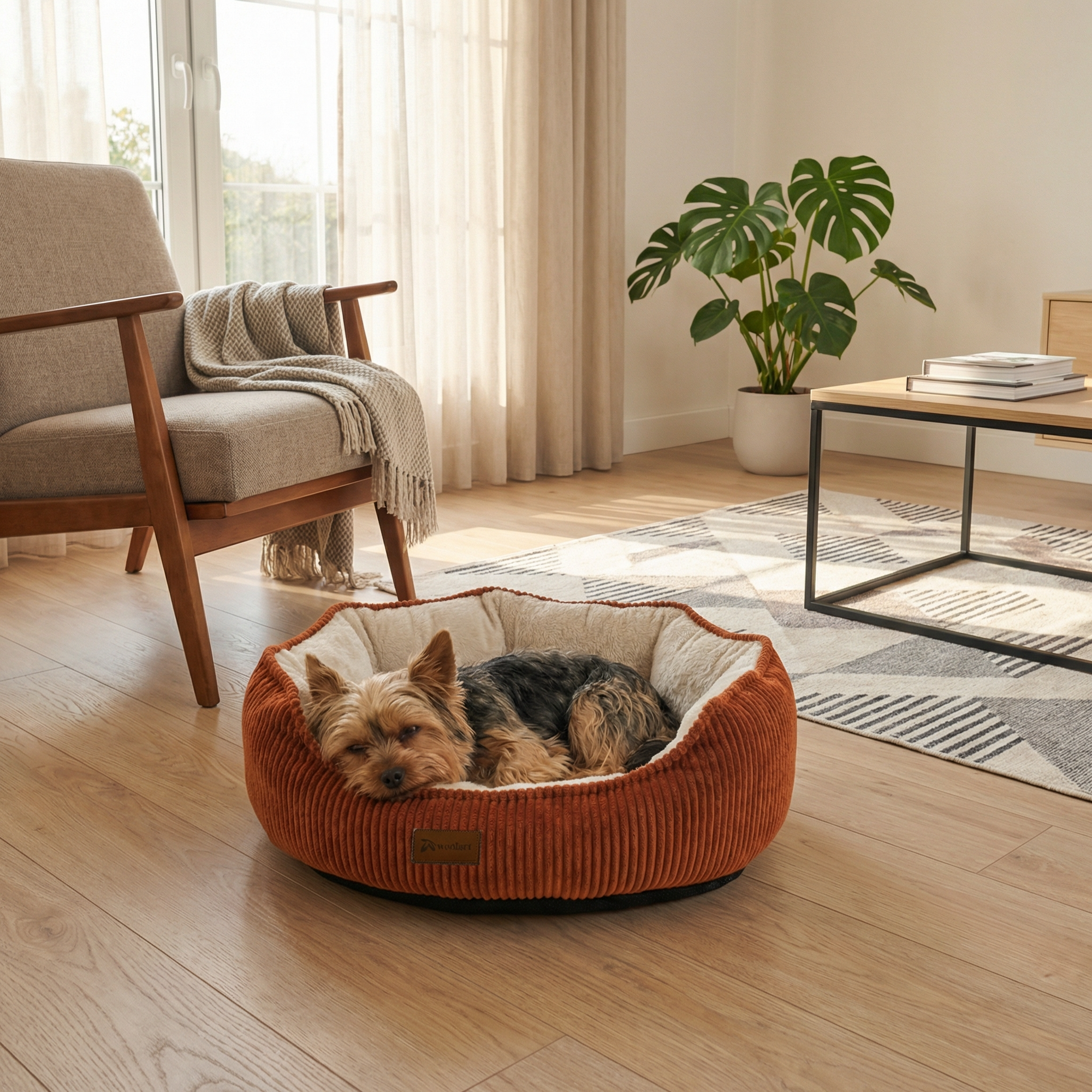 Hondenmand - Luxe hondenkussen - Legend Terracotta maat M Tensfact.com