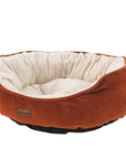 Hondenmand terracotta M wasbaar zachte ribstof mand voor honden of katten Woolart Tensfact.com