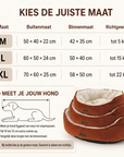 Hondenmand terracotta M wasbaar zachte ribstof mand voor honden of katten Woolart Tensfact.com