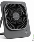 Tensfact draadloze mini ventilator USB C oplaadbare bureauventilator grijs