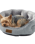 Woolart Hondenmand - Luxe Hondenkussen - Kattenmand - Grijs Maat M Tensfact.com