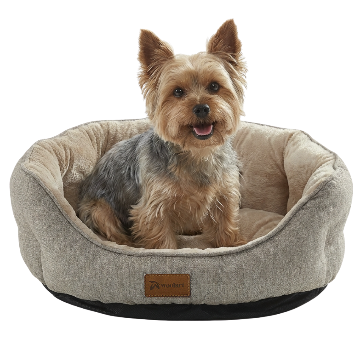 Woolart Hondenmand - Luxe Hondenkussen - Kattenmand - Beige Maat M Tensfact.com