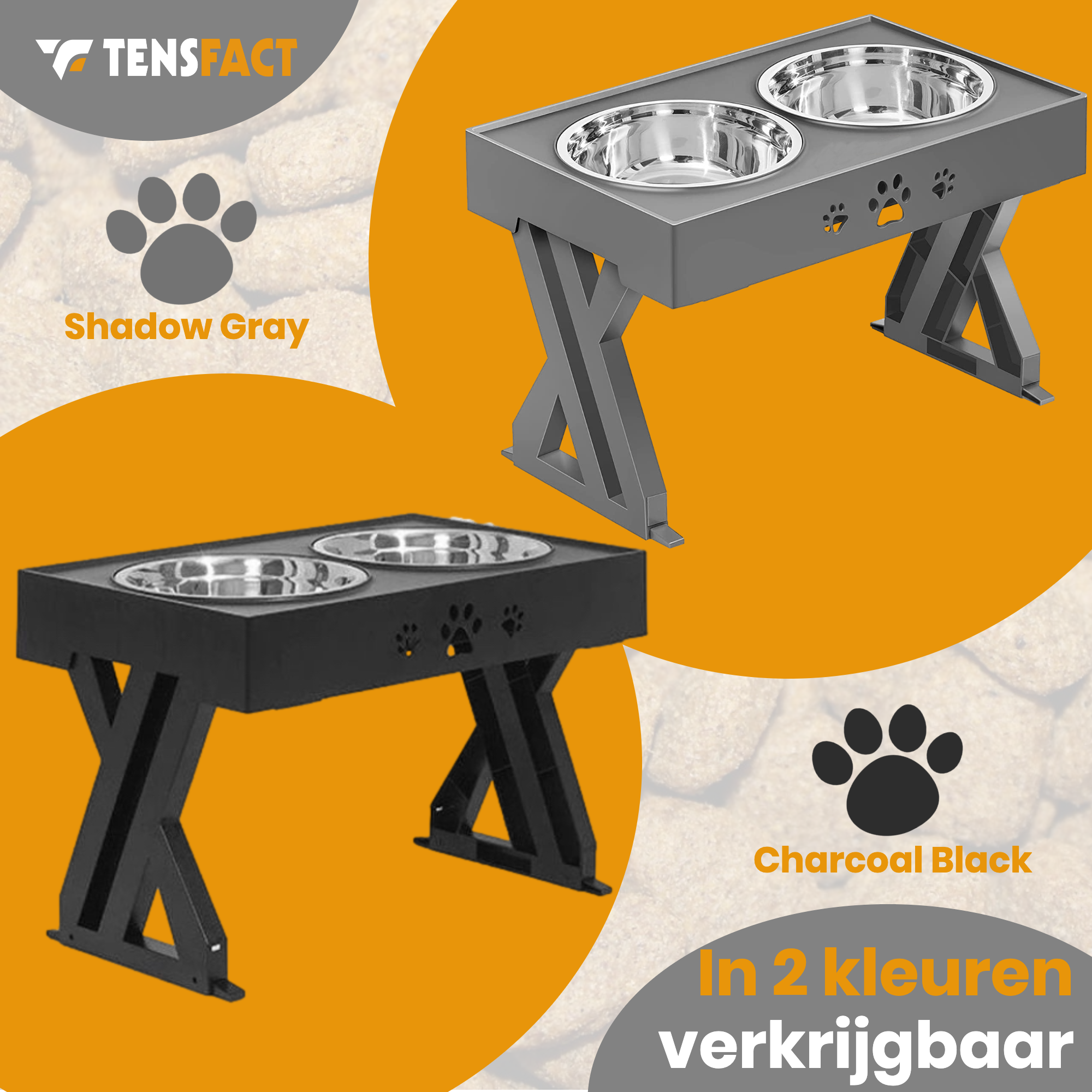Tensfact Dubbele Voerbak voor Hond &amp; Kat – Ergonomisch &amp; Duurzaam Tensfact.com